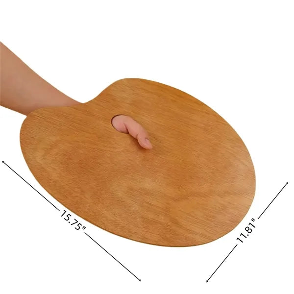 Traditional Finished Oval Wood Palette For Oil Painting