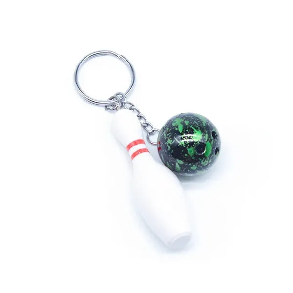 Bowling Ball & Pin Pendant Keychain