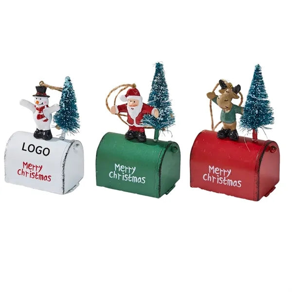 Christmas Decoration Iron Mailbox