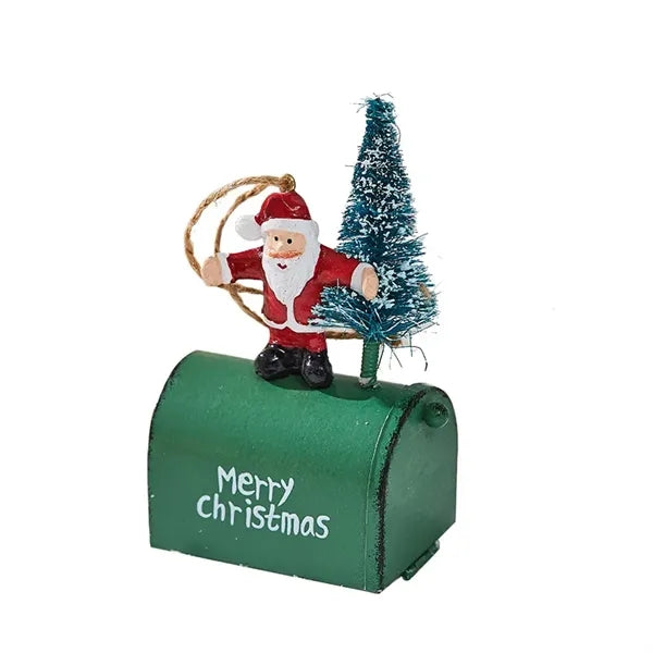 Christmas Decoration Iron Mailbox