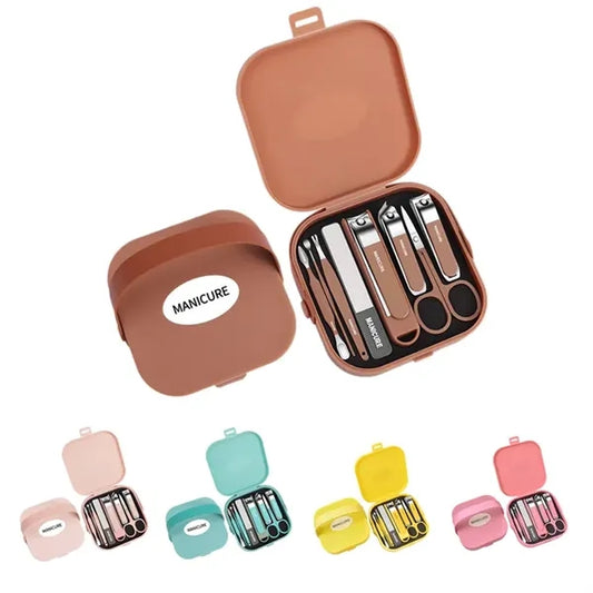 8-Piece Stainless Steel Nail Clippers Grooming Kit