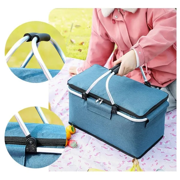 Portable Collapsible Picnic Basket Cooler