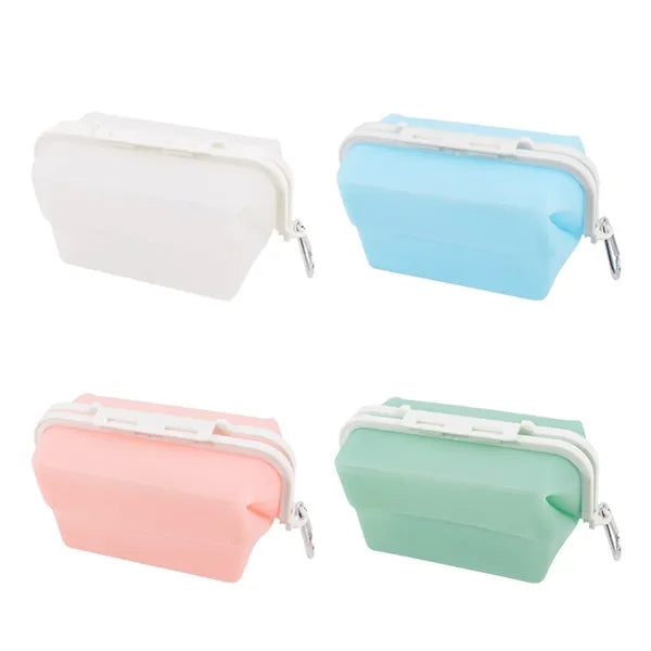 Collapsible Silicone Food Storage Bag With Seal Clip