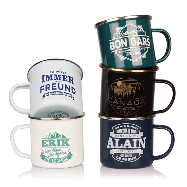 Enamel Camping Mug with Logo