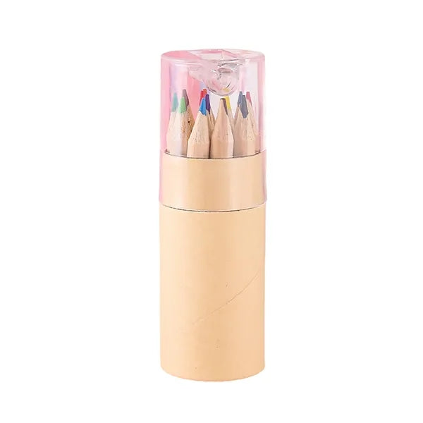 Mini Drawing 12 Colors Pencils with Sharpener