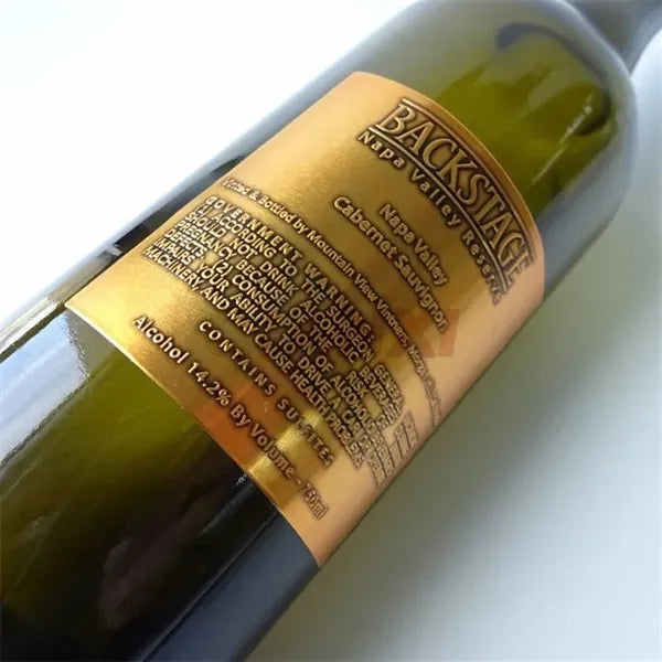 Embossed Metal Gold Label For Wine/Whiskey/Perfume Bottle
