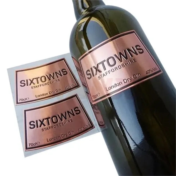Embossed Metal Gold Label For Wine/Whiskey/Perfume Bottle