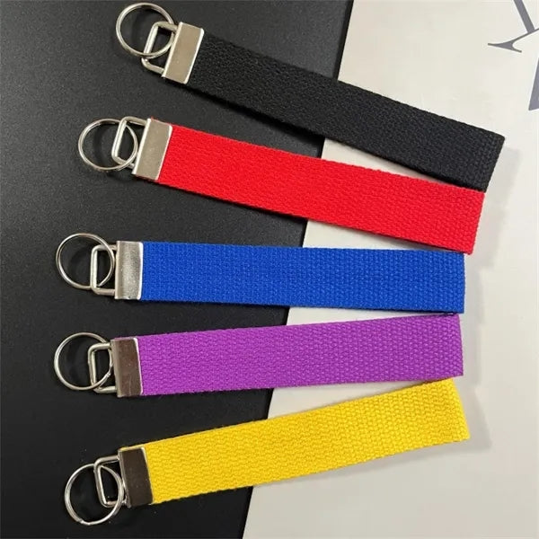 Durable Canvas Keychain Wristlet Strap
