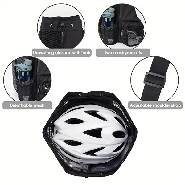 Backpack with Wet Pocket Drawstring