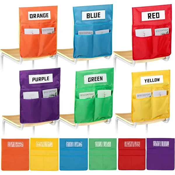 Classroom Chair Back Pocket Organizer Hanging Storage Bag