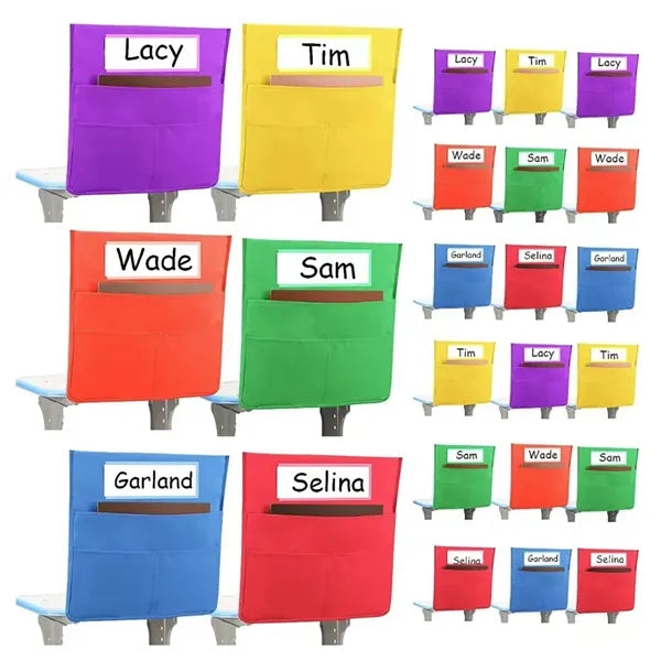 Classroom Chair Back Pocket Organizer Hanging Storage Bag