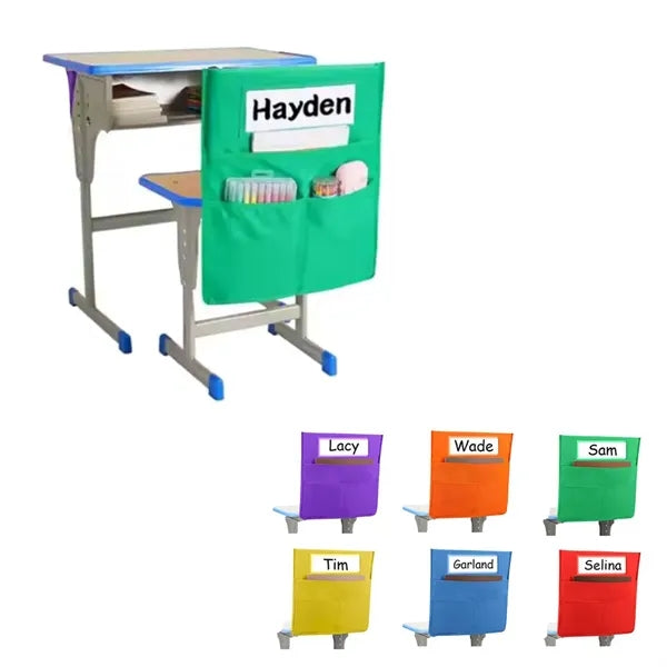 Classroom Chair Back Pocket Organizer Hanging Storage Bag