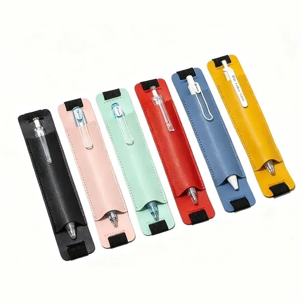 PU Leather Pen Holder with Book Strap