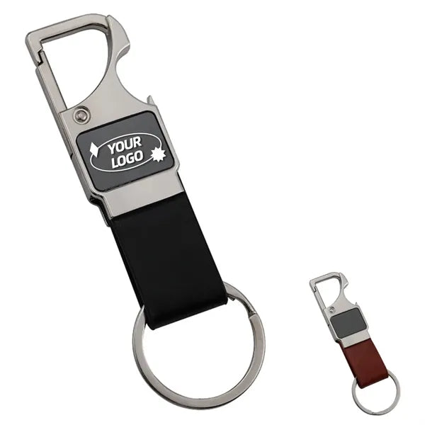 Stylish Leather Bottle Opener Keychain