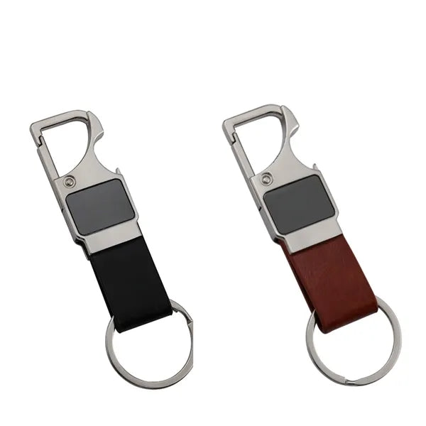 Stylish Leather Bottle Opener Keychain