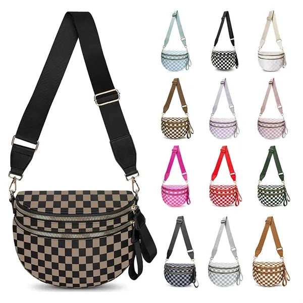 Checkered Crossbody Bum Bag