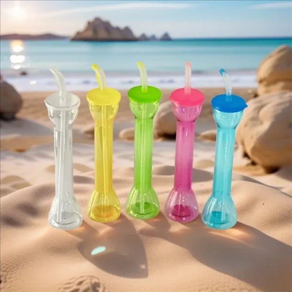 Disposable Plastic Party Yard Cups With Straws