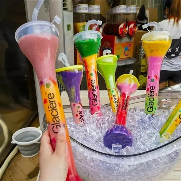 Disposable Plastic Party Yard Cups With Straws
