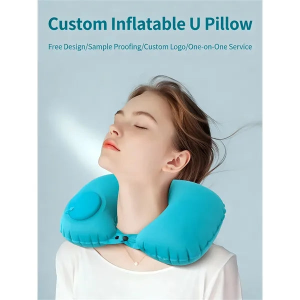 Inflatable U-Shaped Neck Pillow