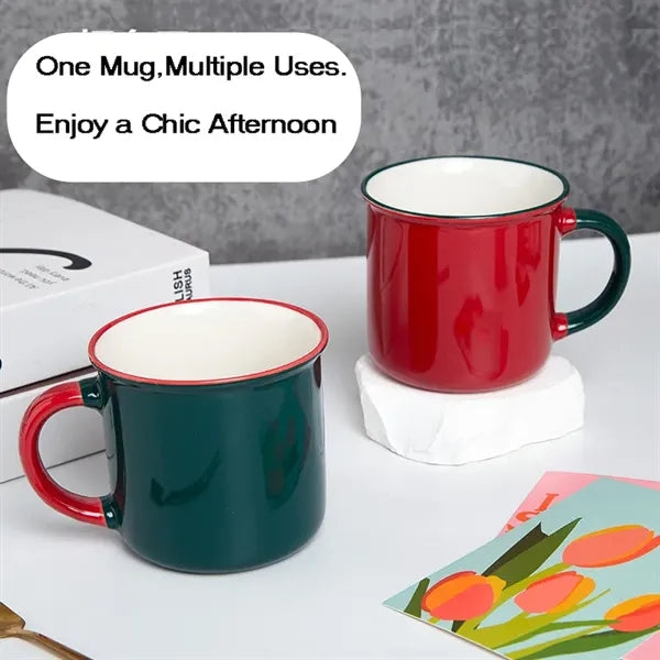 Logo Enamel Mugs-Colorful Durable Enamel Cups
