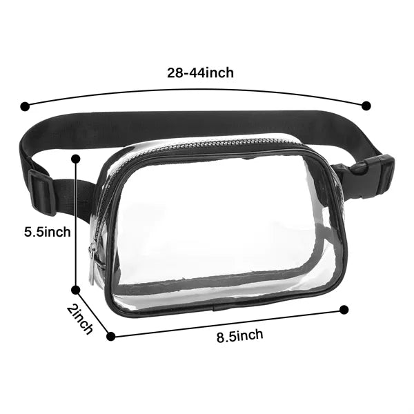 Stadium Approved Clear PVC Crossbody Belt Bag