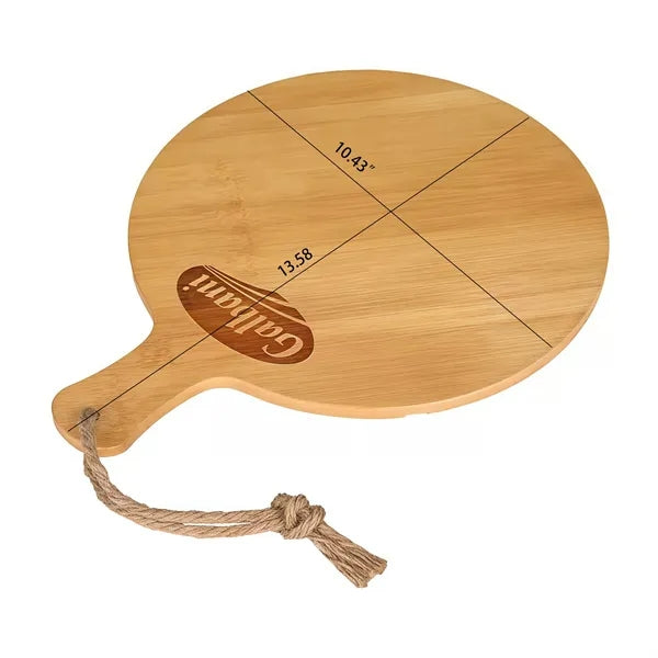Wooden Pizza Board Bread Tray with Hanging Cord