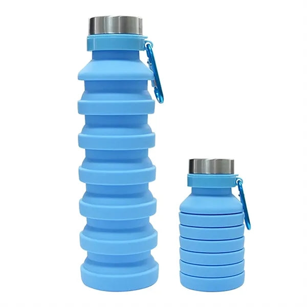 18 Oz Collapsible Silicone Sports Bottle