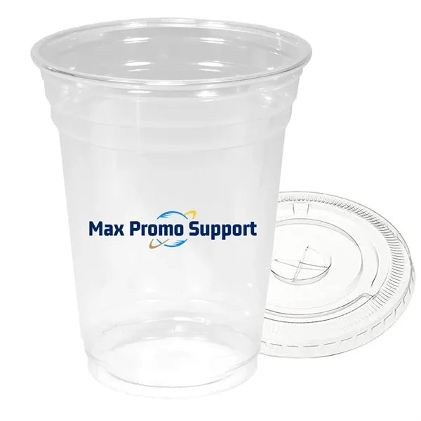 16 Oz. Clear Plastic Cup With Lid
