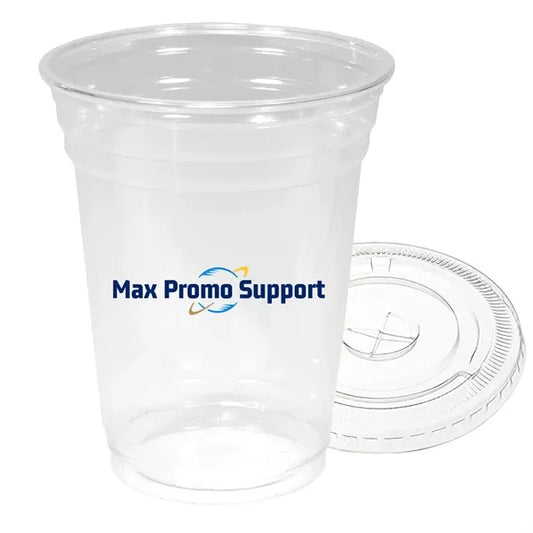 16 Oz. Clear Plastic Cup With Lid
