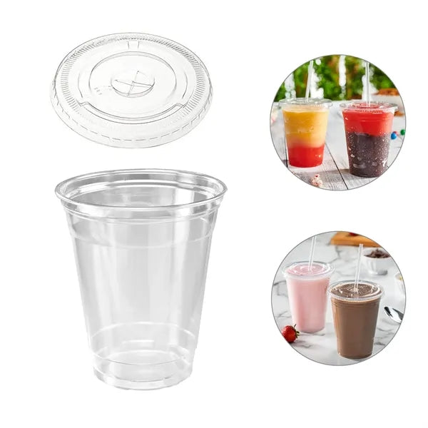 16 Oz. Clear Plastic Cup With Lid
