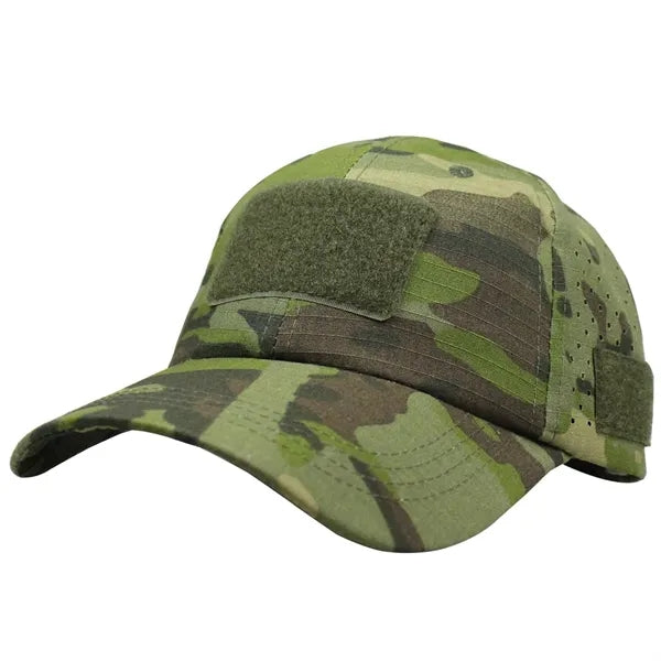 Tactical Camo Cap Ventilated Glasses Holder Baseball Hat