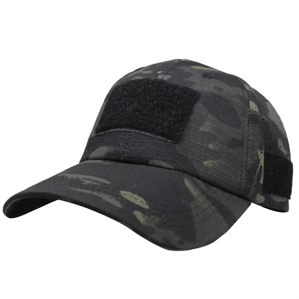 Tactical Camo Cap Ventilated Glasses Holder Baseball Hat
