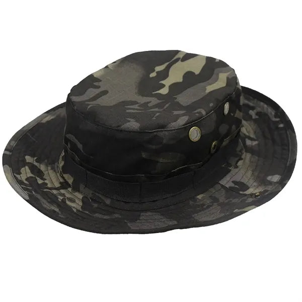 Camo Boonie Hat Windproof Outdoor Sun Protection Bucket