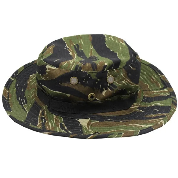 Camo Boonie Hat Windproof Outdoor Sun Protection Bucket
