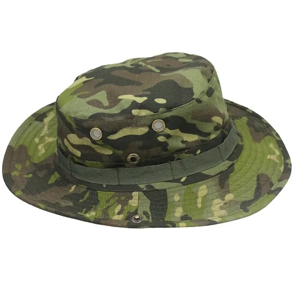 Camo Boonie Hat Windproof Outdoor Sun Protection Bucket