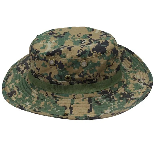 Camo Boonie Hat Windproof Outdoor Sun Protection Bucket