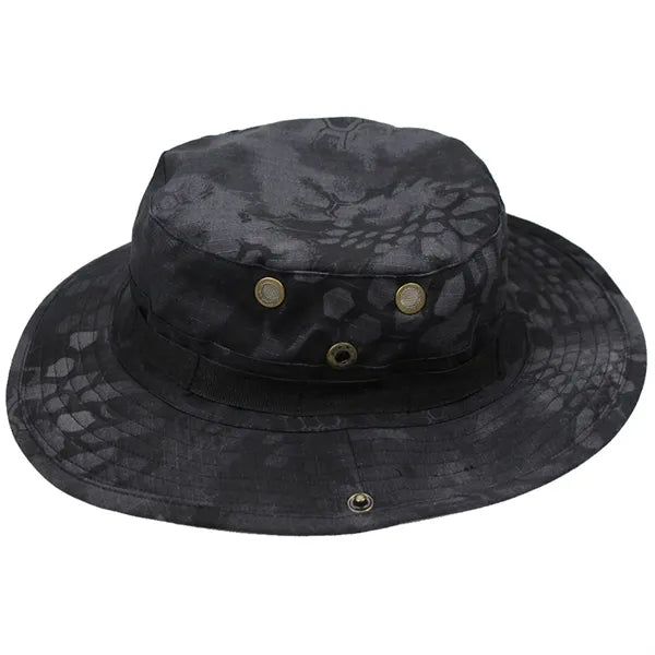 Camo Boonie Hat Windproof Outdoor Sun Protection Bucket