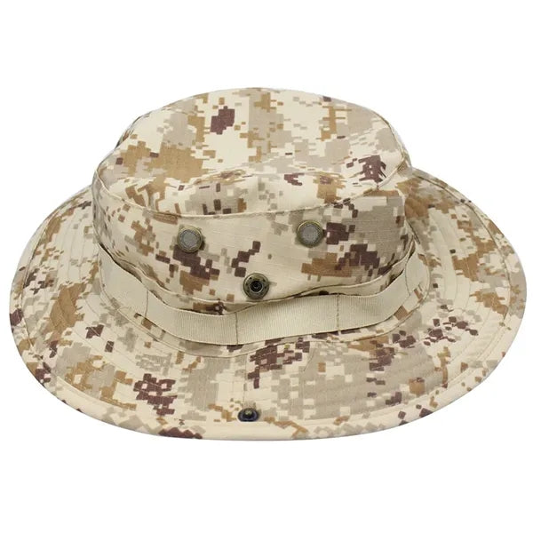 Camo Boonie Hat Windproof Outdoor Sun Protection Bucket