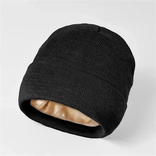 Satin-Lined Cuffed Knit Beanie