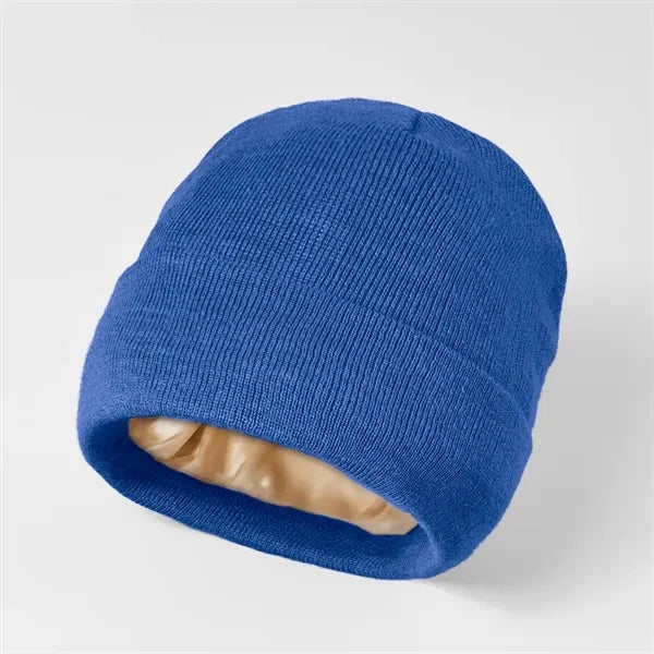 Satin-Lined Cuffed Knit Beanie