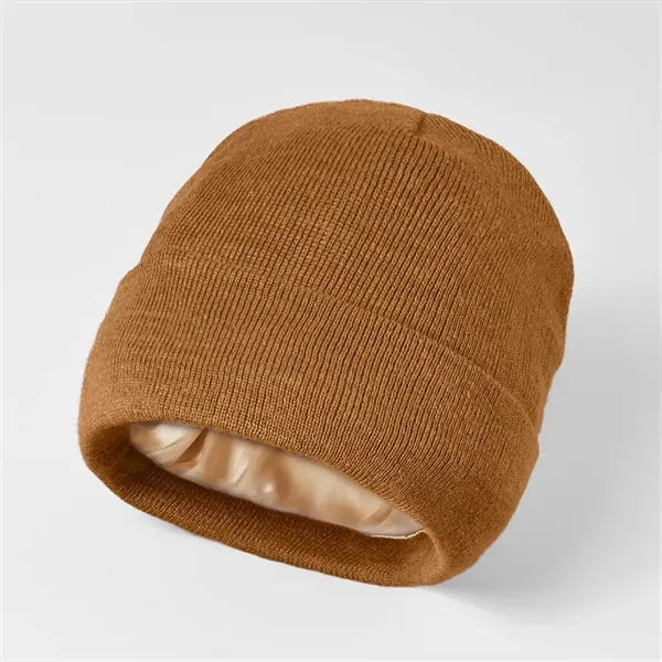Satin-Lined Cuffed Knit Beanie