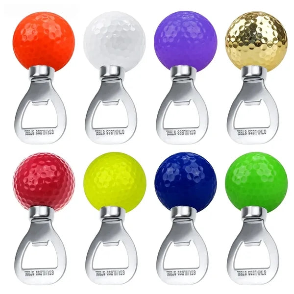 Golf Ball Bottle Beer Opener Stainless Steel Multi Color