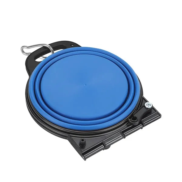 Collapsible Pet Food Water Bowl 2-in-1 Silicone Dog Cat