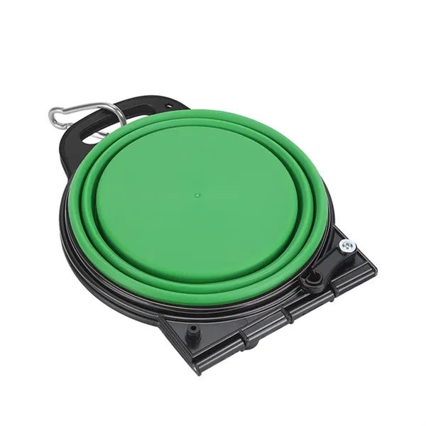 Collapsible Pet Food Water Bowl 2-in-1 Silicone Dog Cat