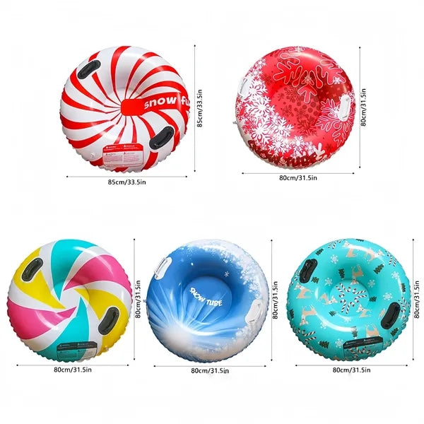 Round Inflatable Snow Tube Ride For Winter Fun