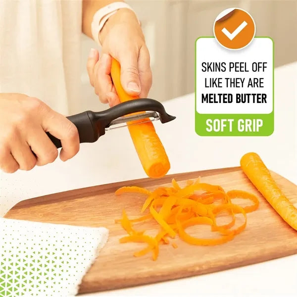 Stainless Steel Peeler Fruits Vegetables Soft Grip