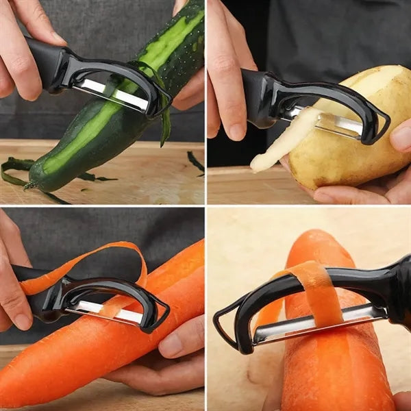 Stainless Steel Peeler Fruits Vegetables Soft Grip
