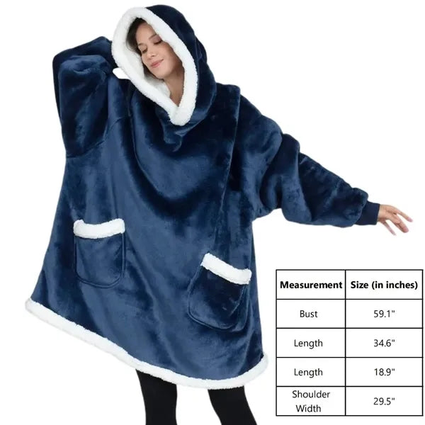 Wearable Blanket Hoodie,soft and smooth hand feel