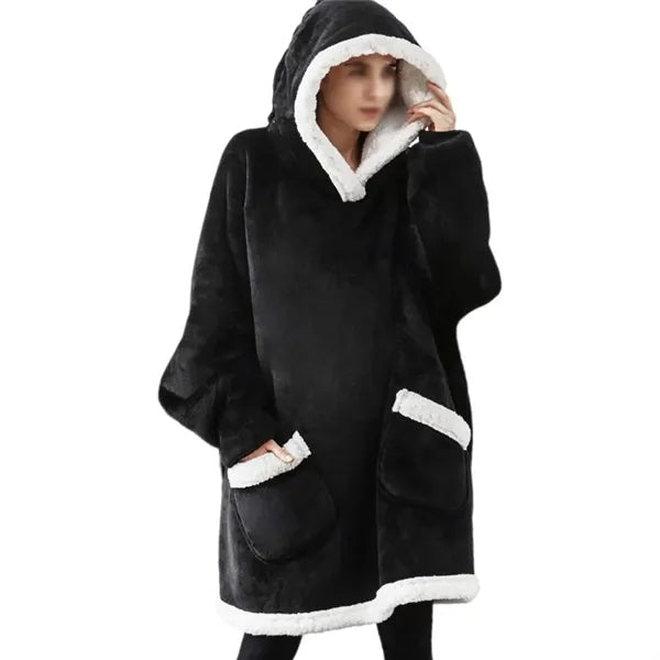 Wearable Blanket Hoodie,soft and smooth hand feel