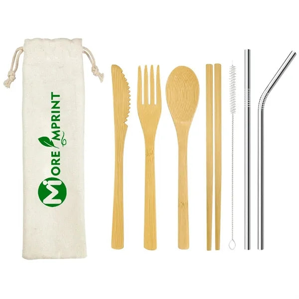 Eco-Friendly Bamboo Dining Utensils Set- 7 Piece